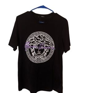 Versace Black GV Signature Medusa T-Shirt